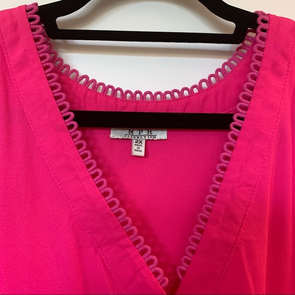 Womens Plus Size MPH Collection Pink Tank Top Cami Blouse 2X - Picture 12 of 12